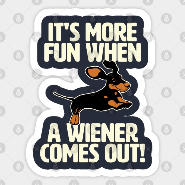 Cute Dachshund Funny Wiener Dog Sticker by McNutt